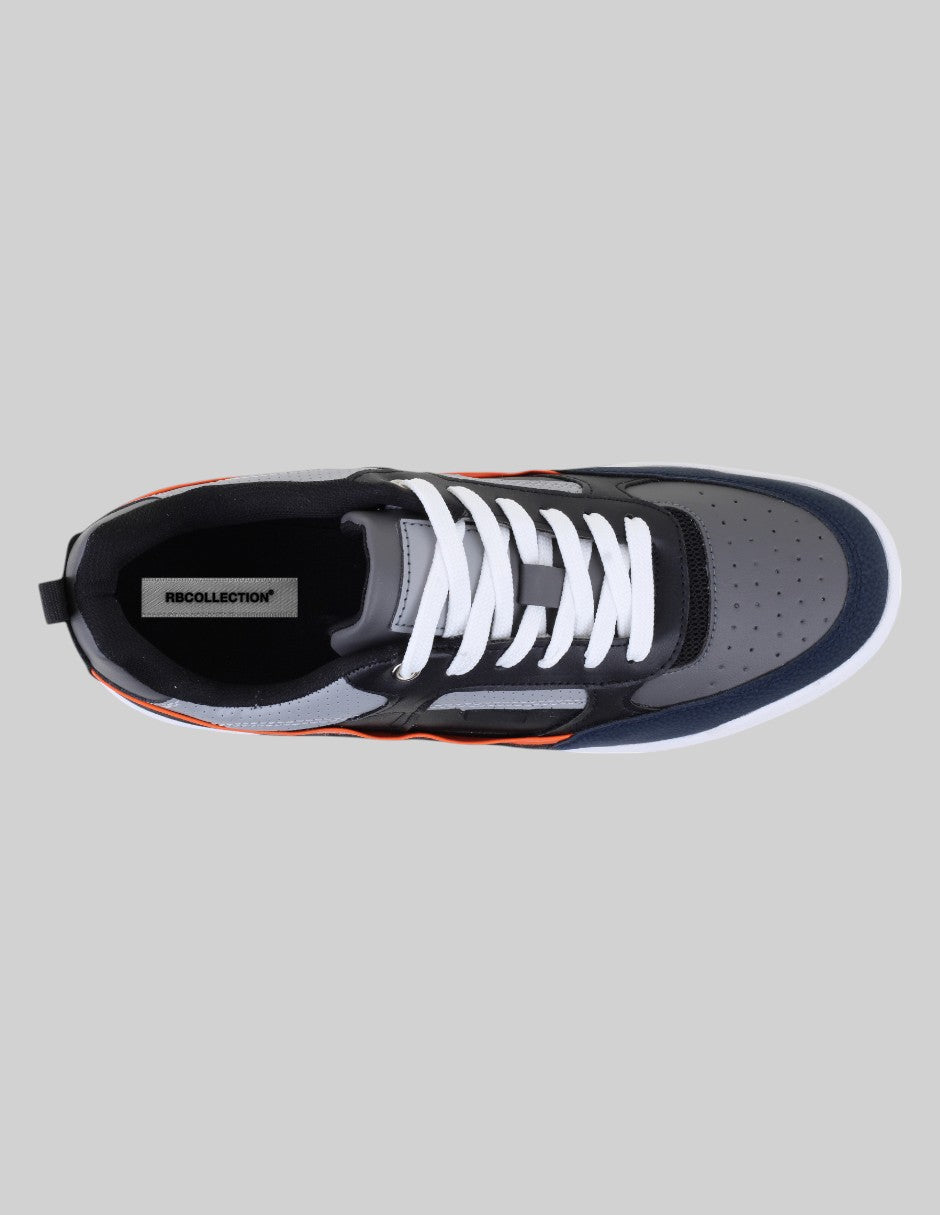 Tenis con cordones Urban en Piel vegana – Gris