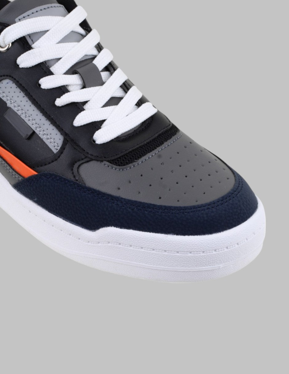 Tenis con cordones Urban en Piel vegana – Gris