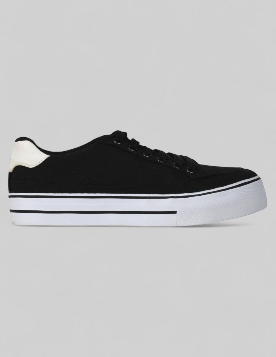 Tenis con cordones Exterior Textil Color Negro Para Mujer De RBCOLLECTION