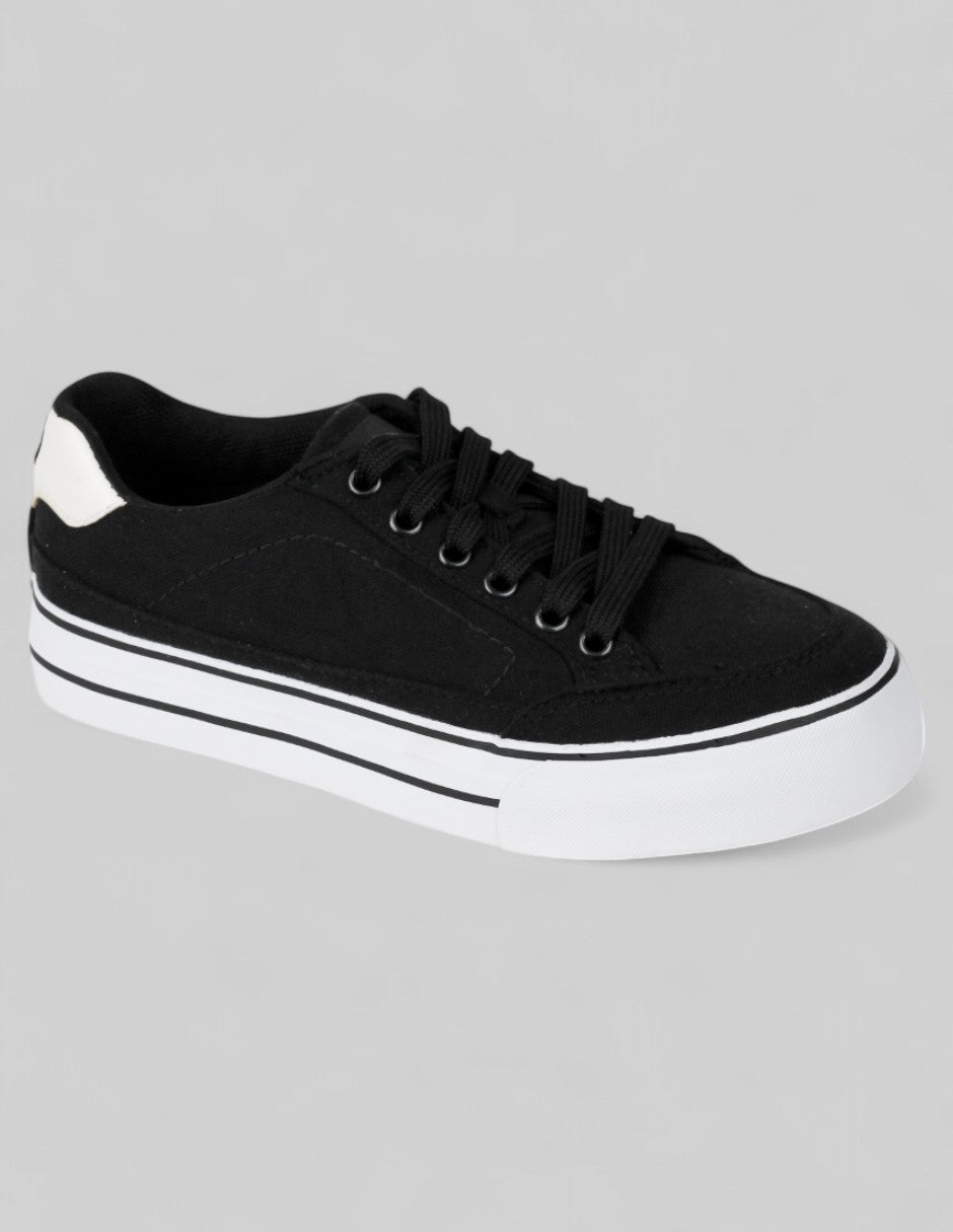Tenis con cordones Urban Gamuza - Negro