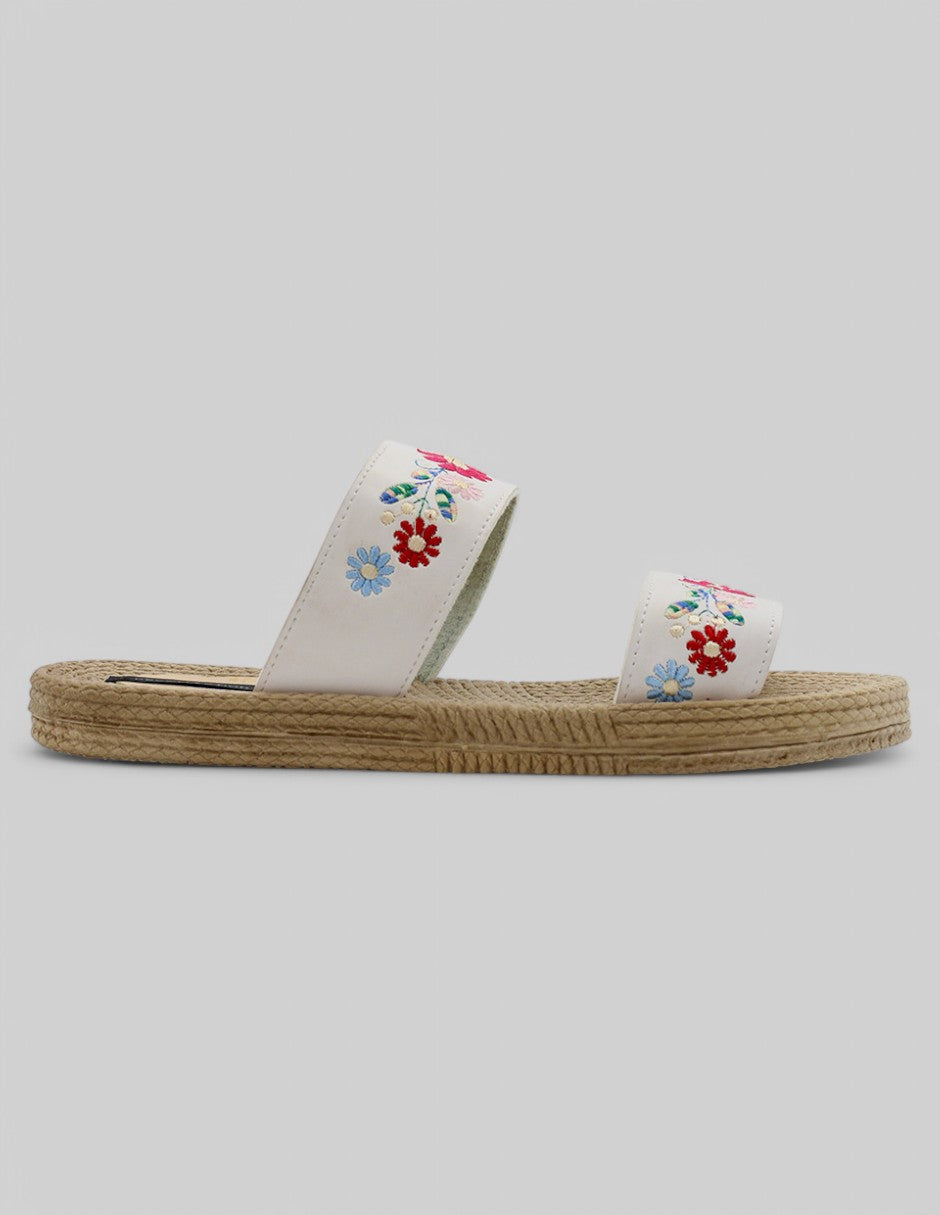 Sandalias de piso Birte en Piel vegana - Blanco