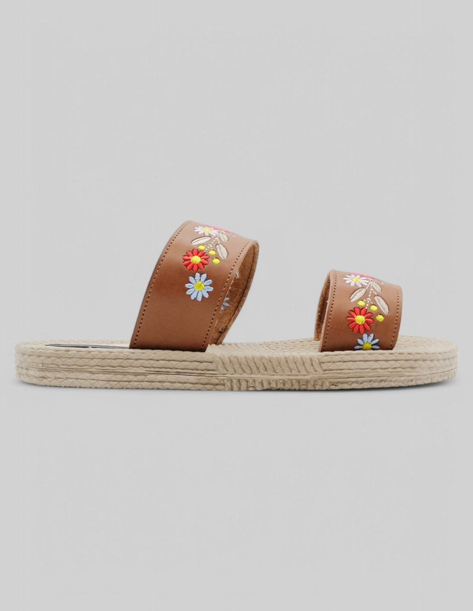 Sandalias de piso Birte en Piel vegana - Café