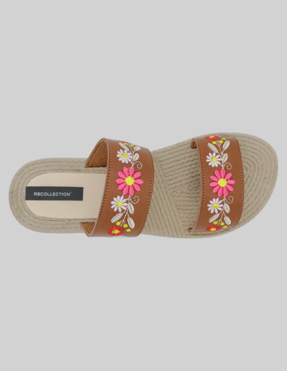 Sandalias de piso Birte en Piel vegana - Café
