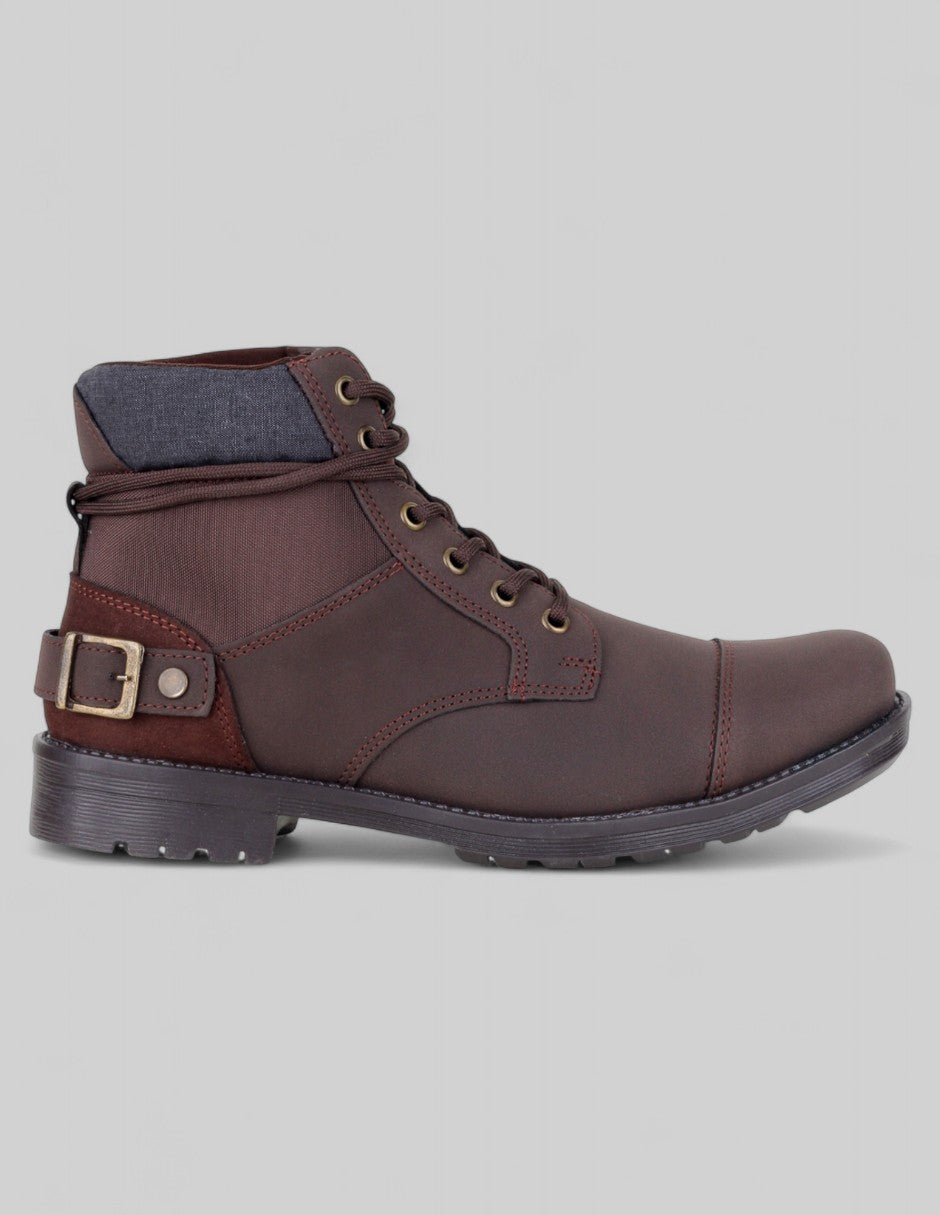 Botas casuales Brent en Piel vegana – Café