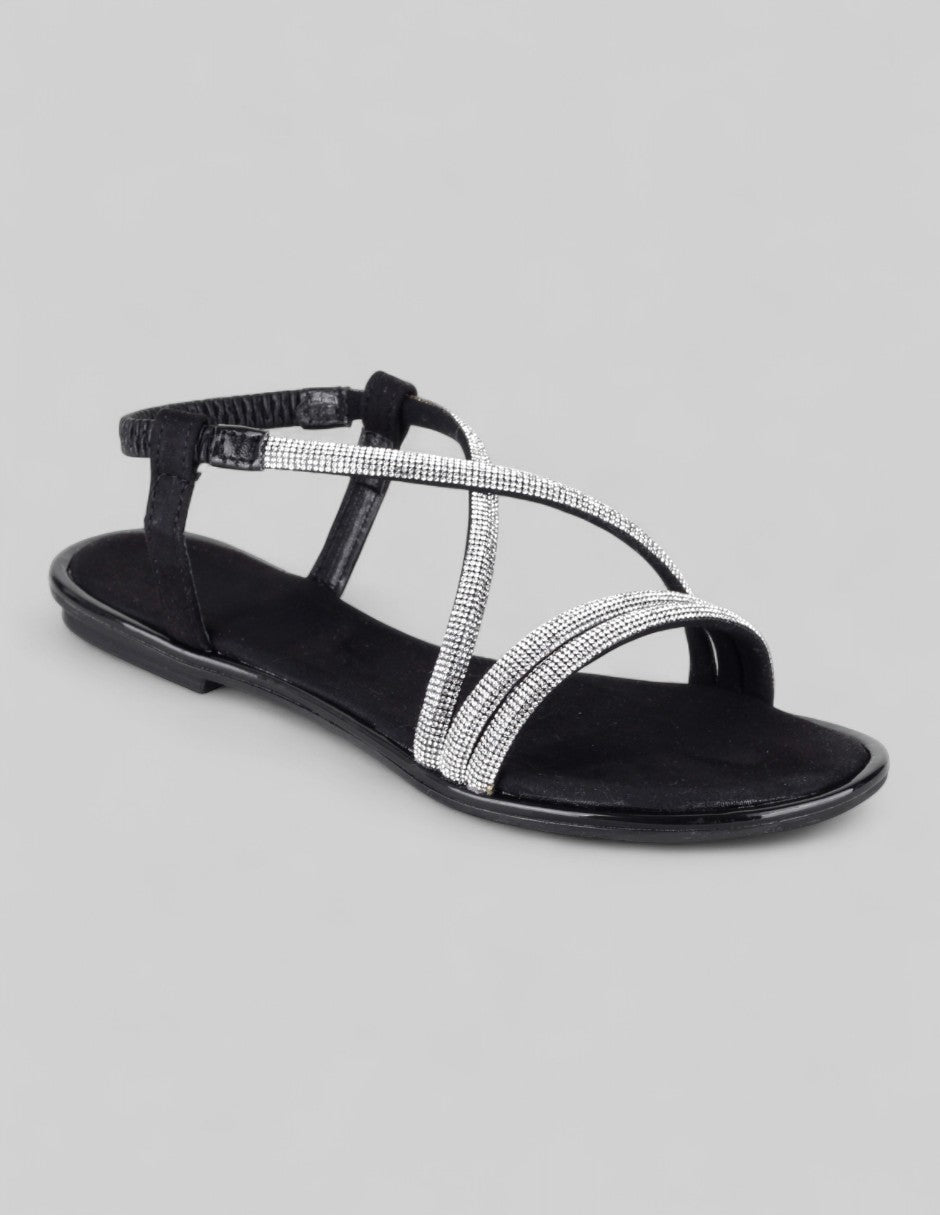 Sandalias de piso Exterior Sintético Color Negro Para Mujer De RBBASICS