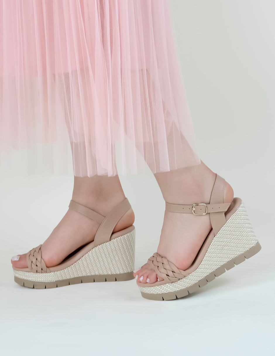 Sandalias con plataforma Daril en Piel vegana - Beige