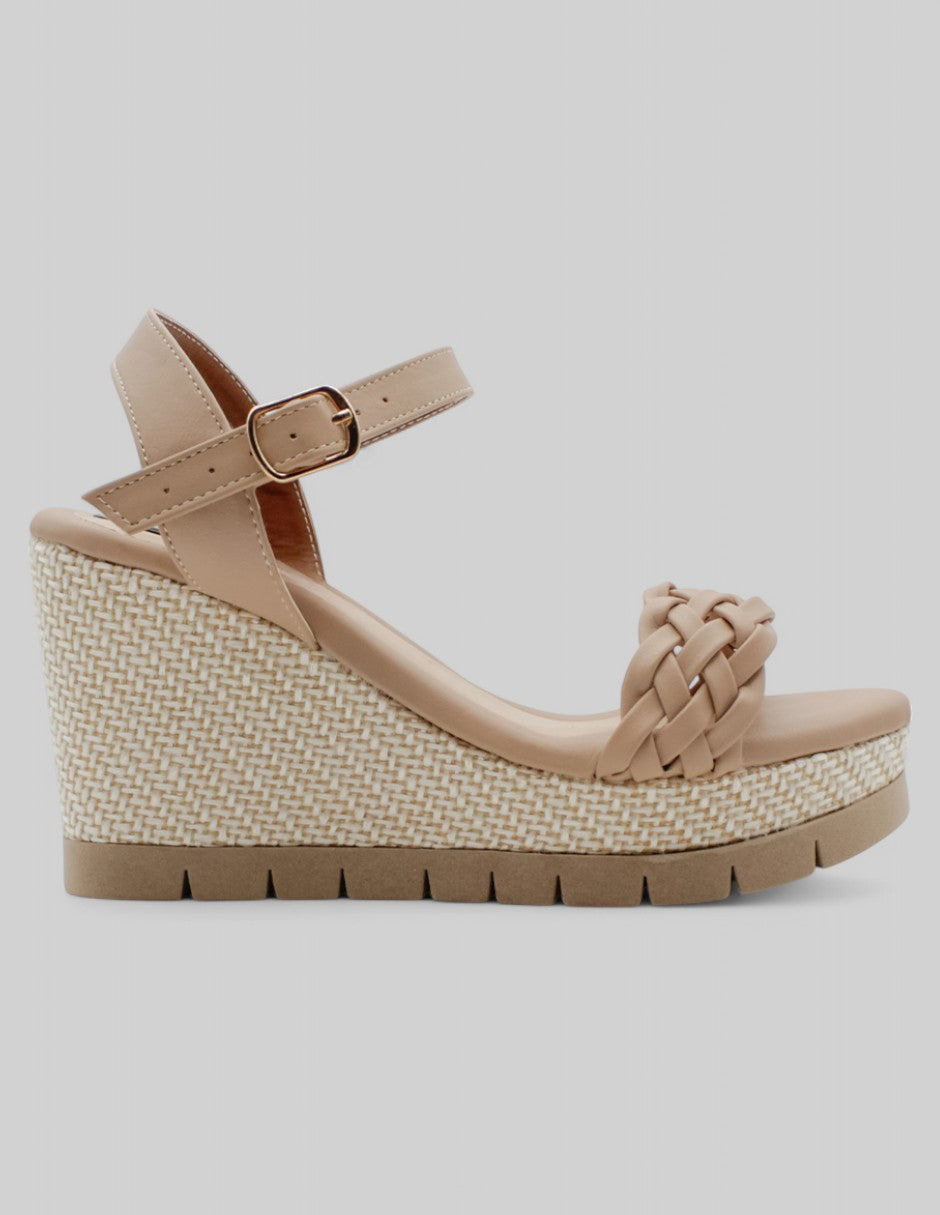 Sandalias con plataforma Daril en Piel vegana - Beige