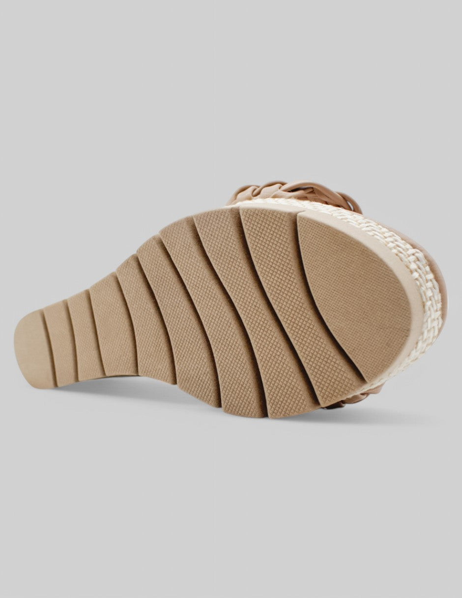 Sandalias con plataforma Daril en Piel vegana - Beige