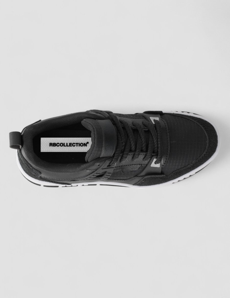 Tenis con cordones Urban Textil - Negro