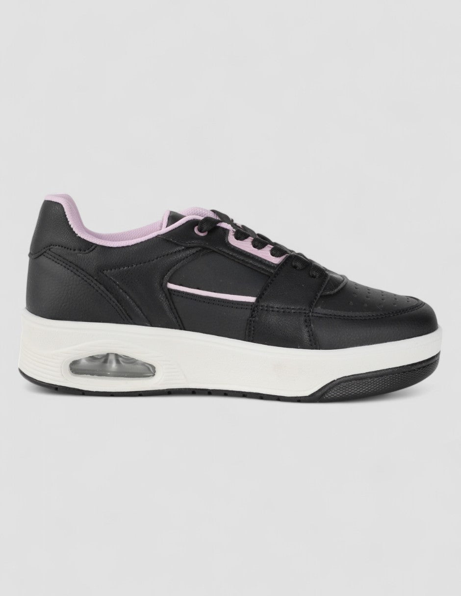 Tenis tipo deportivo Exterior Piel vegana Color Negro Para Mujer De RBCOLLECTION