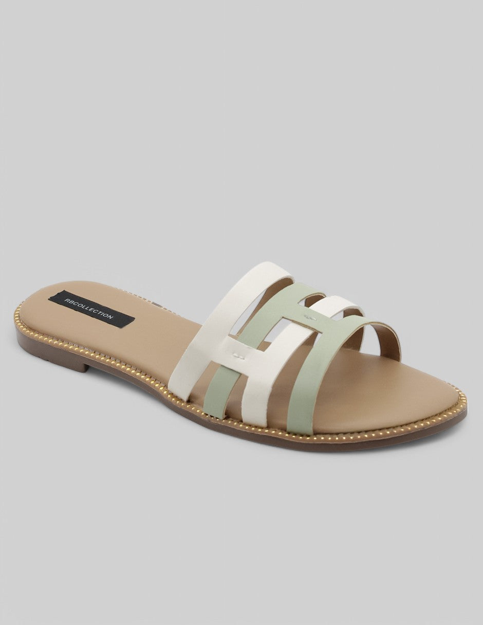 Sandalias de piso Exterior Piel vegana Color Multicolor Para Mujer De RBCOLLECTION