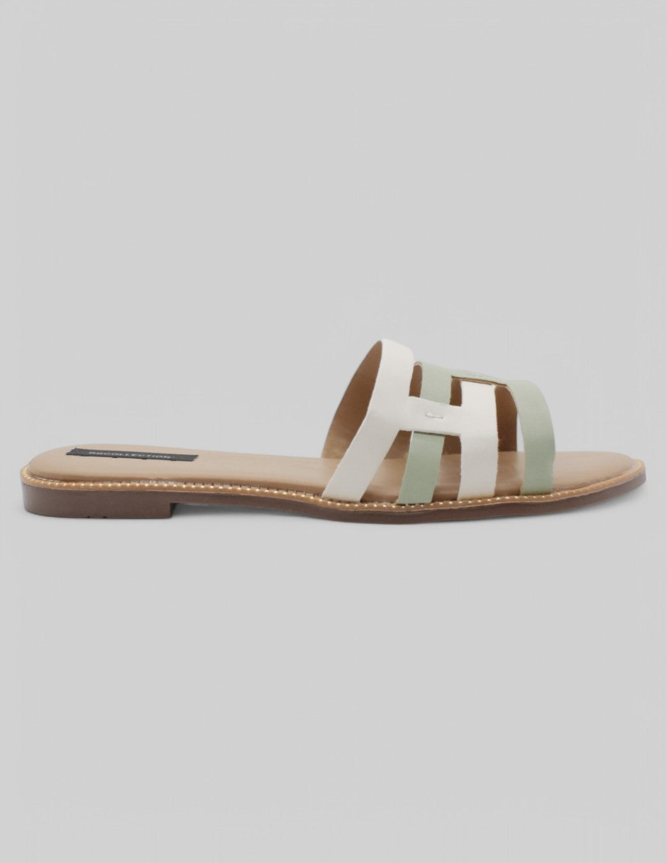 Sandalias de piso Soft en Piel vegana - Multicolor