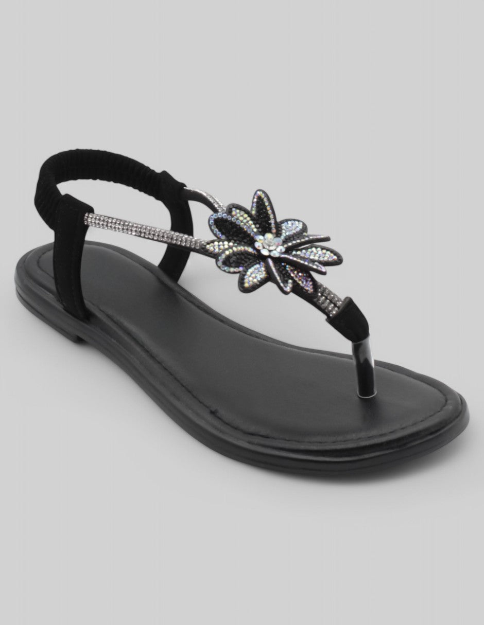 Sandalias de piso Exterior Sintético Color Negro Para Mujer De RBBASICS