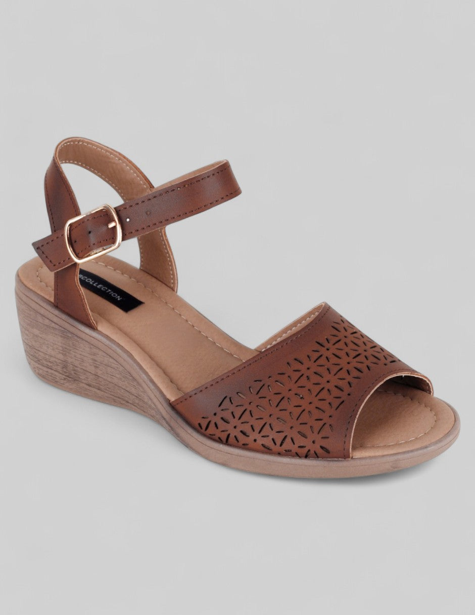Sandalias con plataforma Soft en Piel vegana – Café