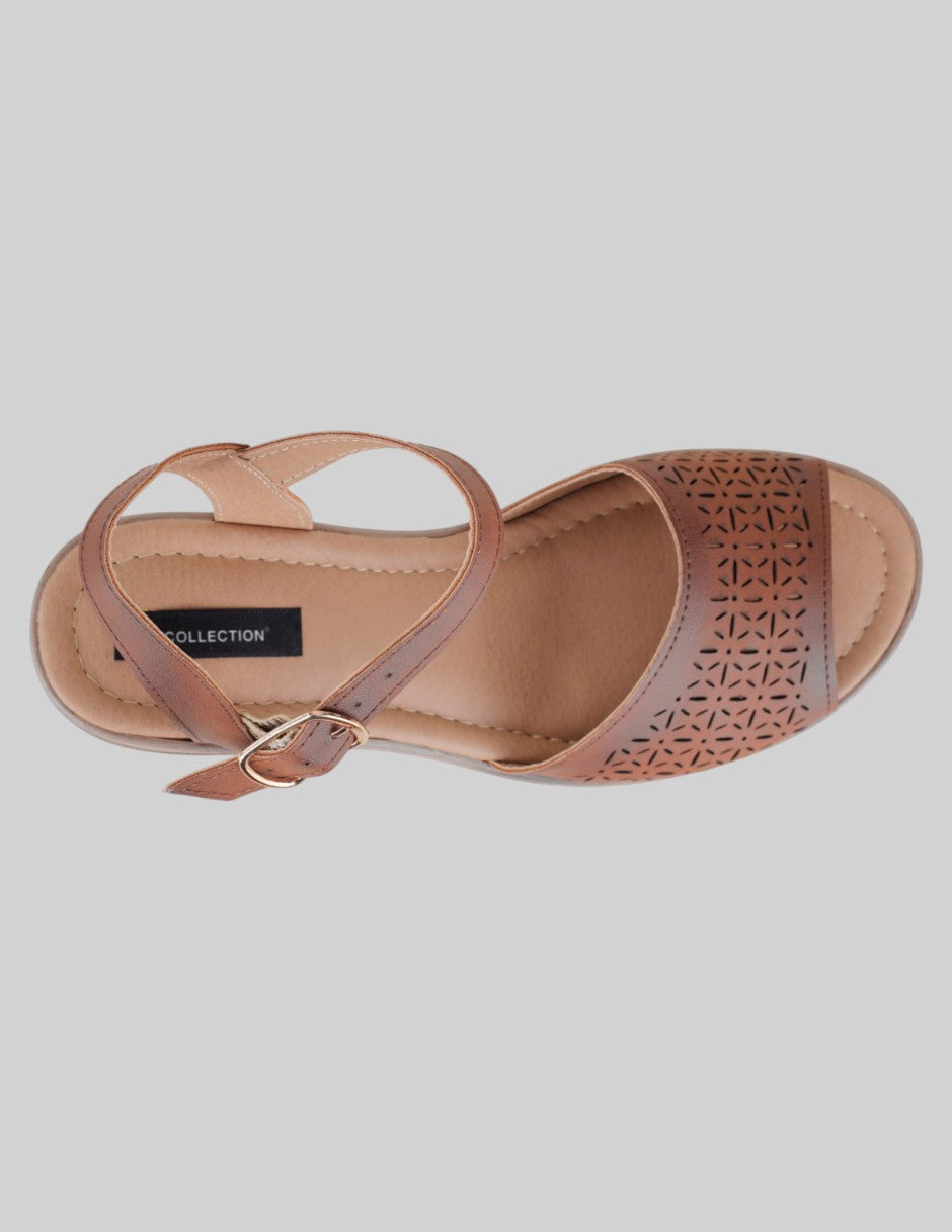 Sandalias con plataforma Soft en Piel vegana – Café
