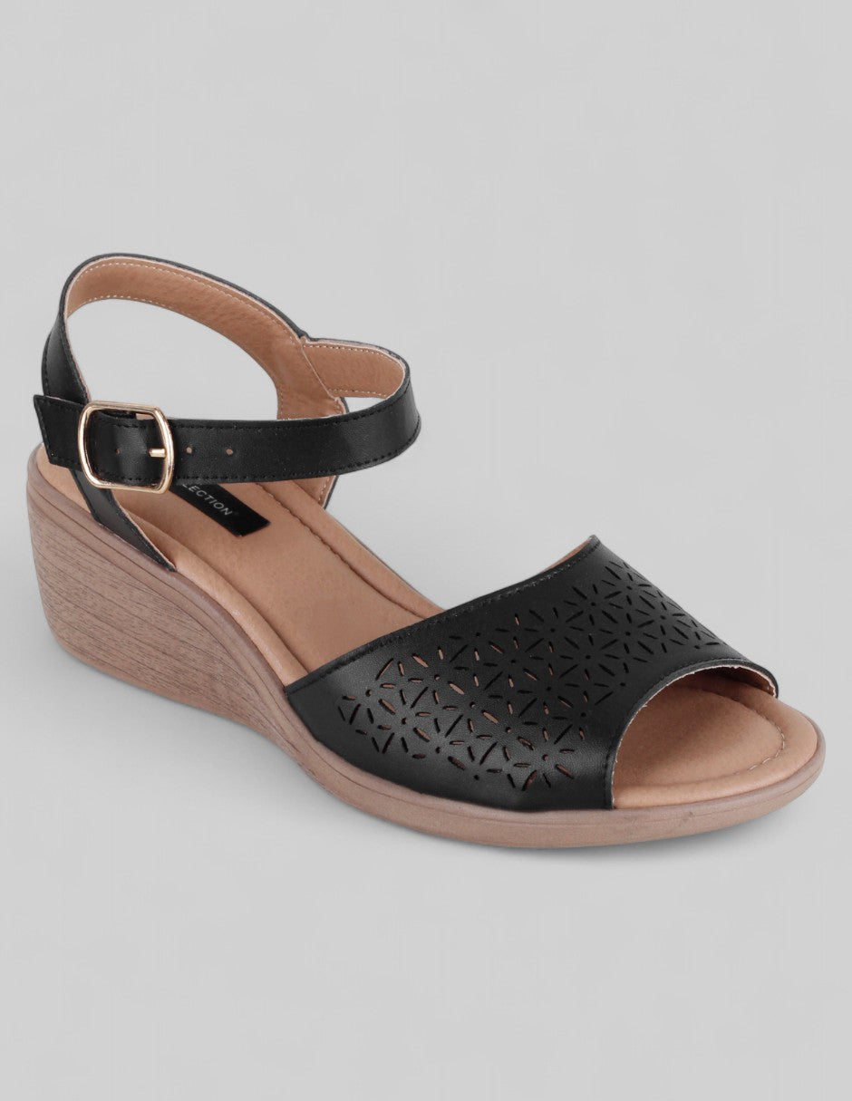 Sandalias con plataforma Soft en Piel vegana – Negro