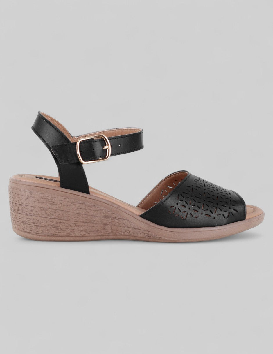 Sandalias con plataforma Soft en Piel vegana – Negro