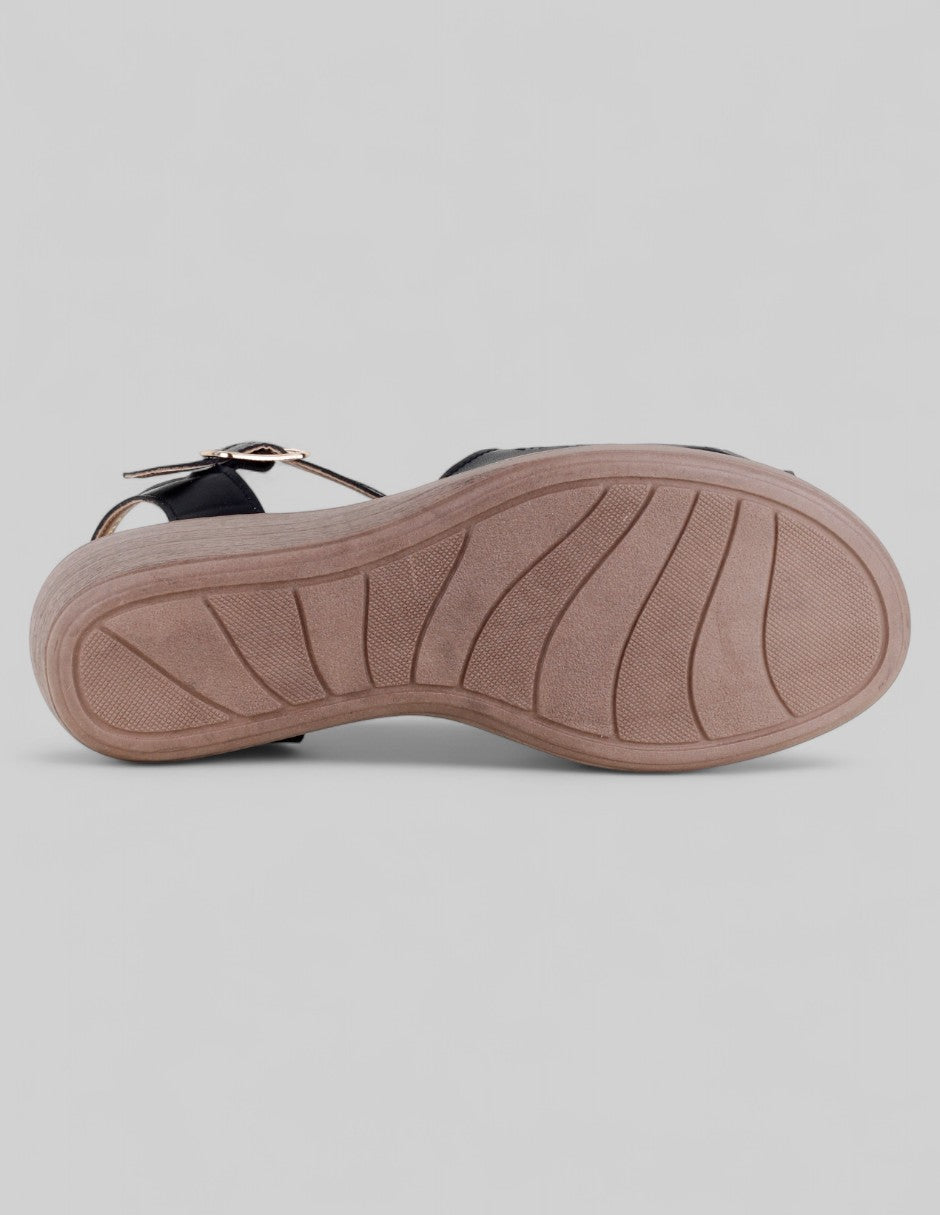 Sandalias con plataforma Soft en Piel vegana – Negro