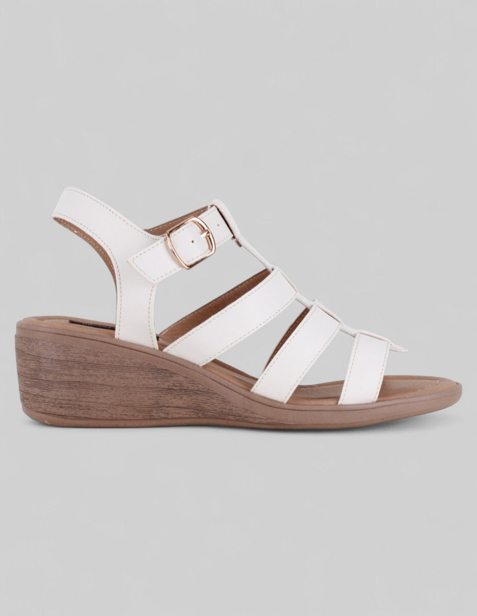Sandalias con plataforma Soft en Piel vegana – Beige