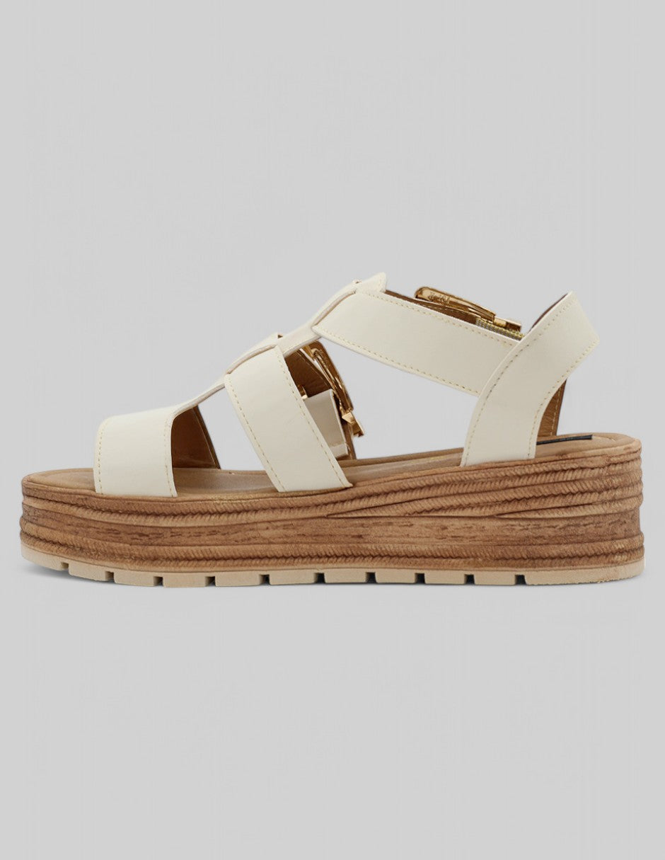 Sandalias con plataforma Daril en Piel vegana - Beige