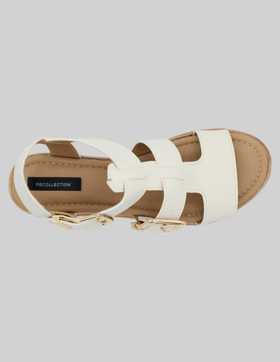 Sandalias con plataforma Daril en Piel vegana - Beige