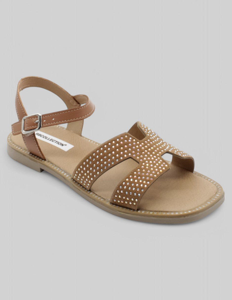 Sandalias de piso Exterior Sintético Color Café Para Mujer De RBCOLLECTION