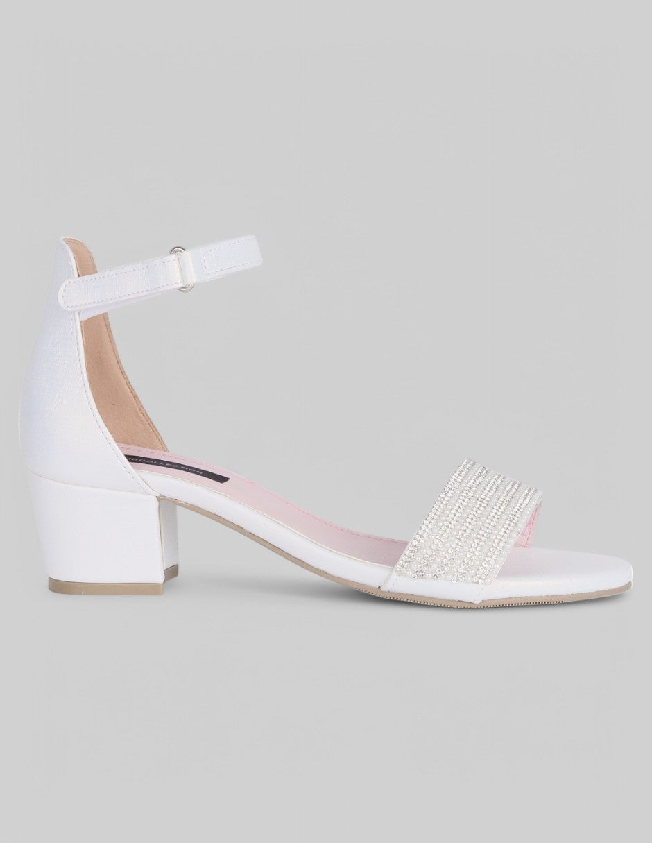 Sandalia con tacón Lady en Sintético - Blanco