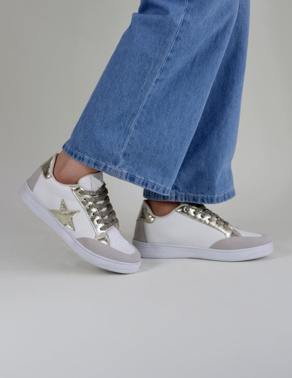 Tenis con cordones Lady Piel vegana - Multicolor