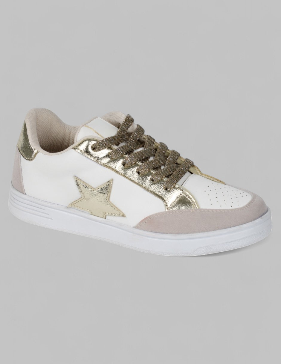 Tenis con cordones Lady Piel vegana - Multicolor