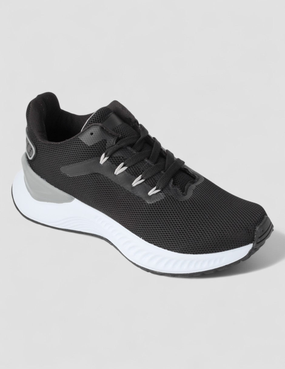 Tenis tipo deportivo  Aftech Textil - Negro