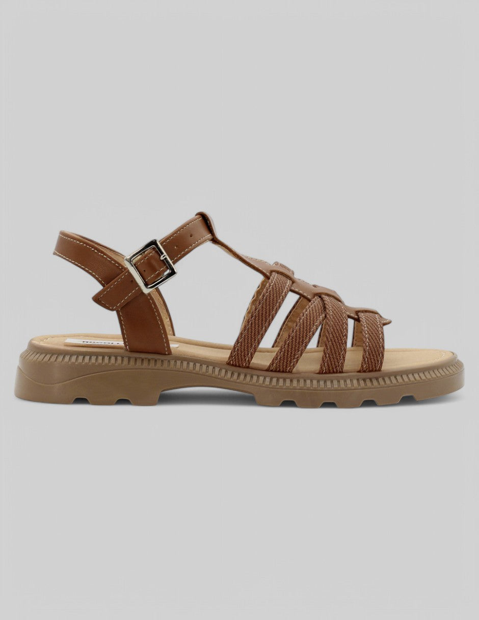 Sandalias de piso Been en Piel vegana - Café