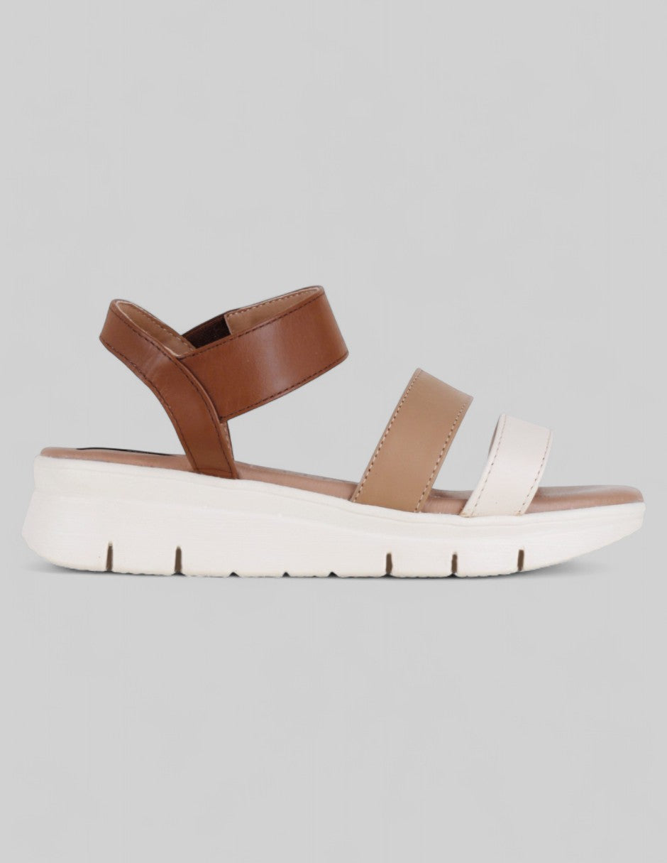 Sandalias con plataforma Hand made en Piel – Café