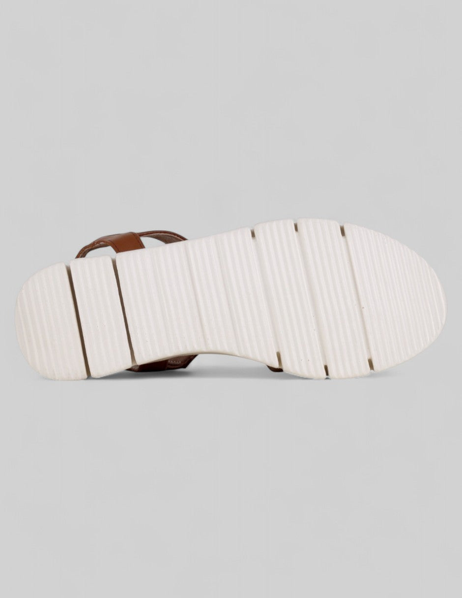 Sandalias con plataforma Hand made en Piel – Café