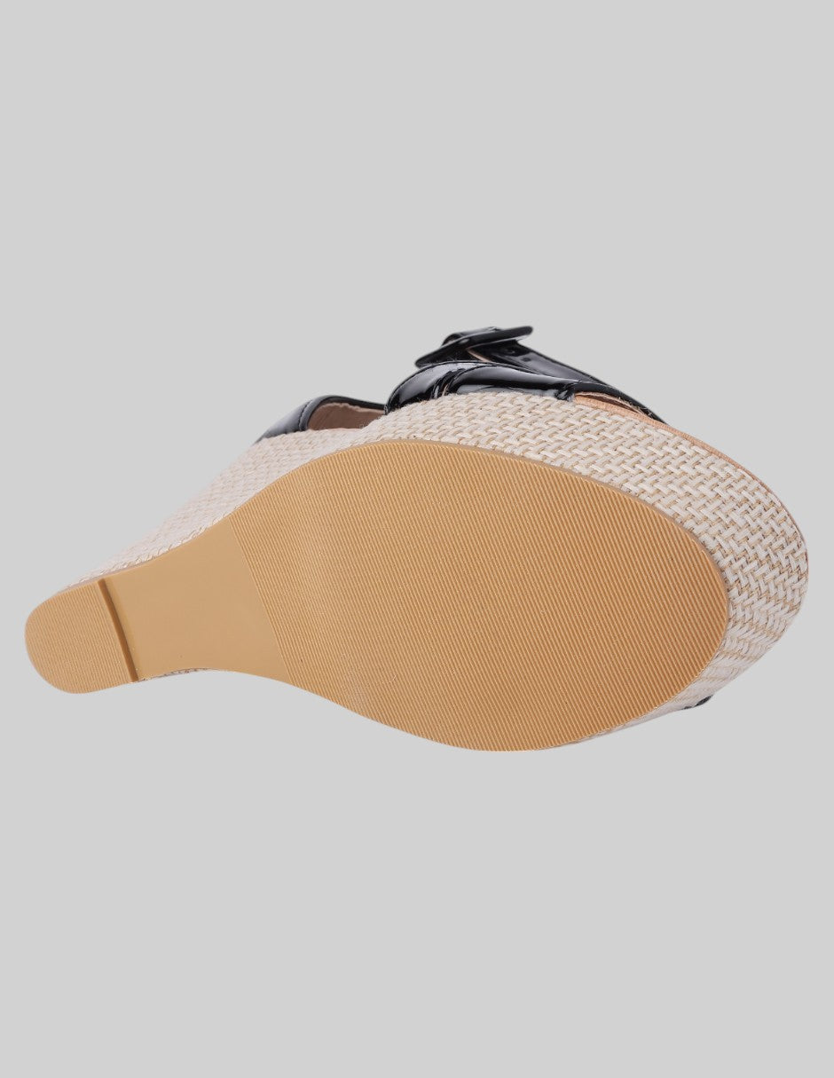 Sandalias con plataforma Daril en Charol - Negro