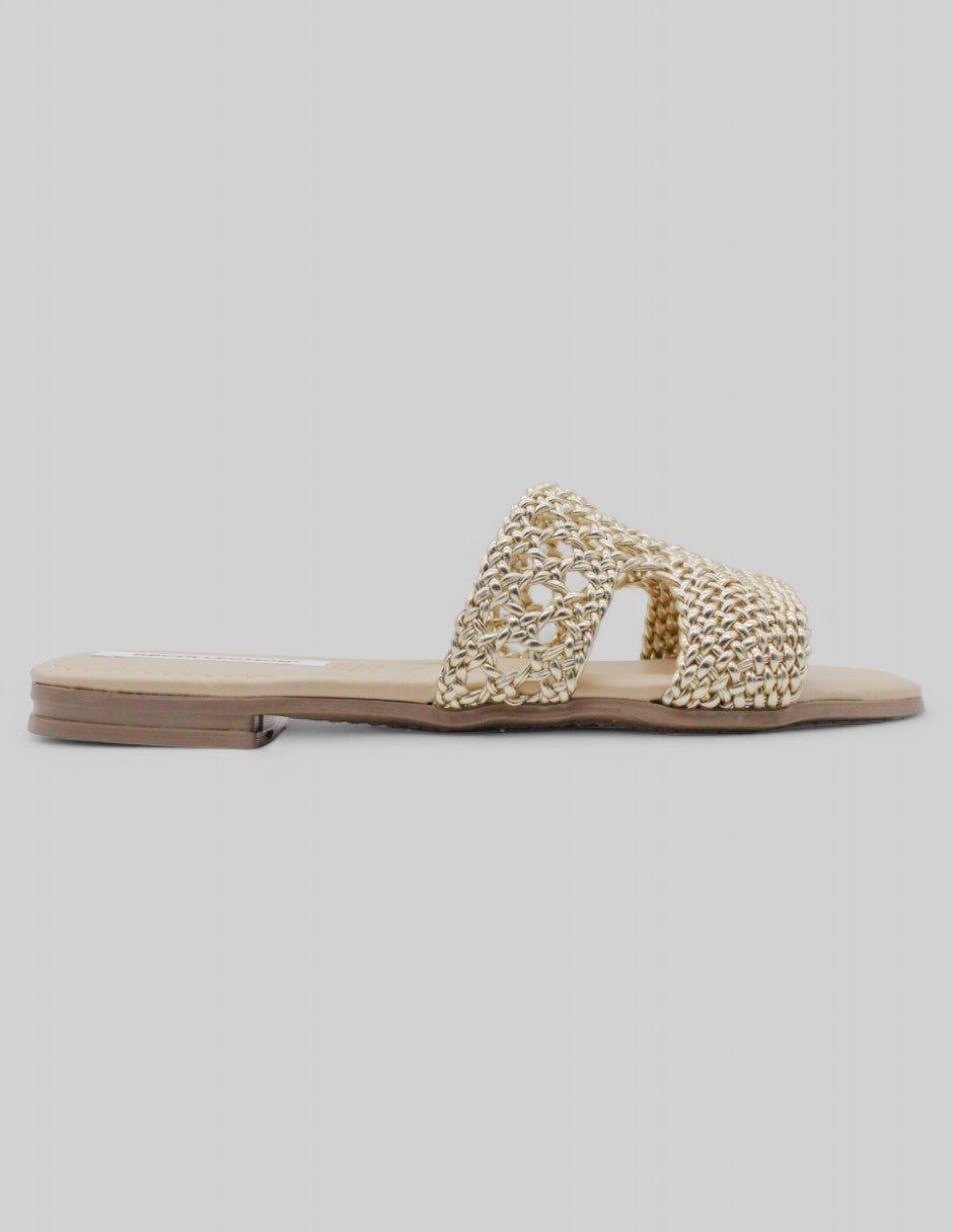 Sandalias de piso Soft en Piel vegana - Dorado
