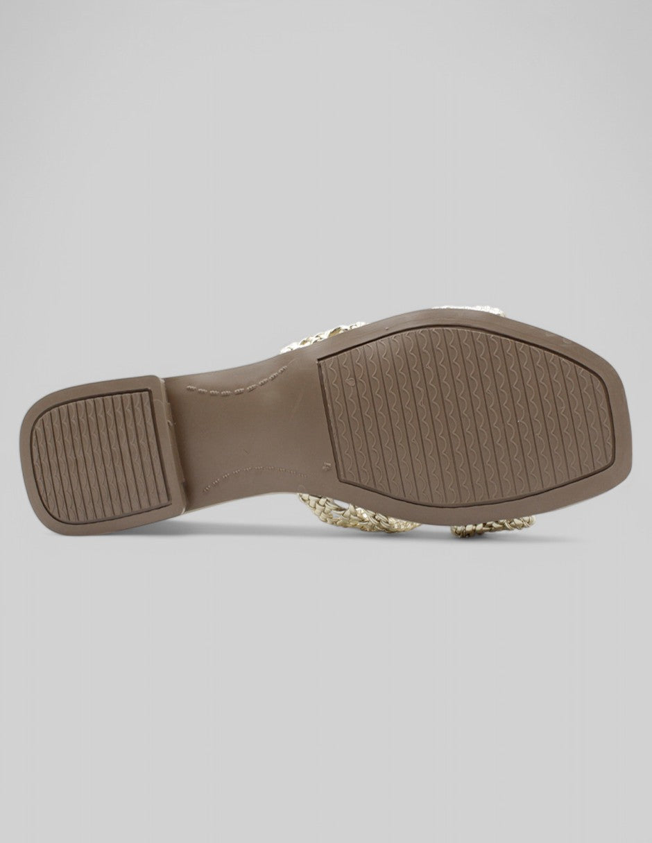 Sandalias de piso Soft en Piel vegana - Dorado