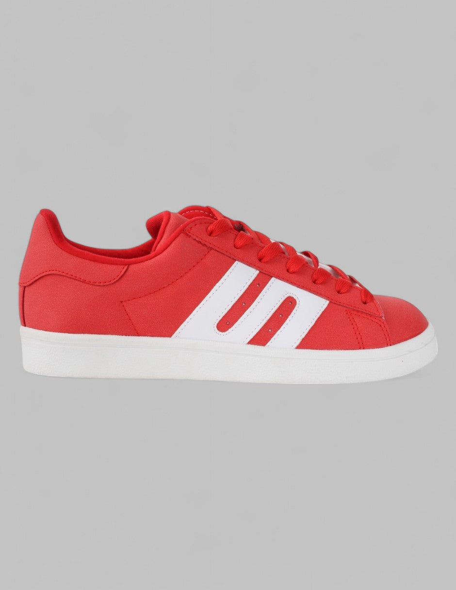 Tenis con cordones Exterior Piel vegana Color Rojo Para Mujer De RBCOLLECTION