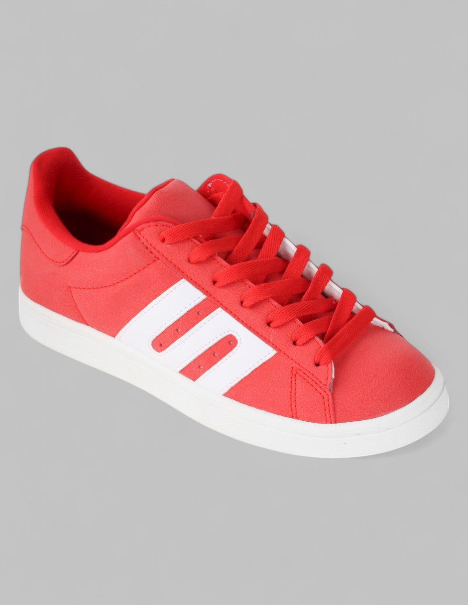 Tenis con cordones Sam Piel vegana - Rojo