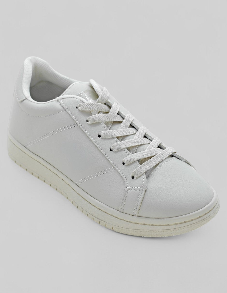 Tenis con cordones Exterior Piel vegana Color Beige Para Mujer De RBCOLLECTION
