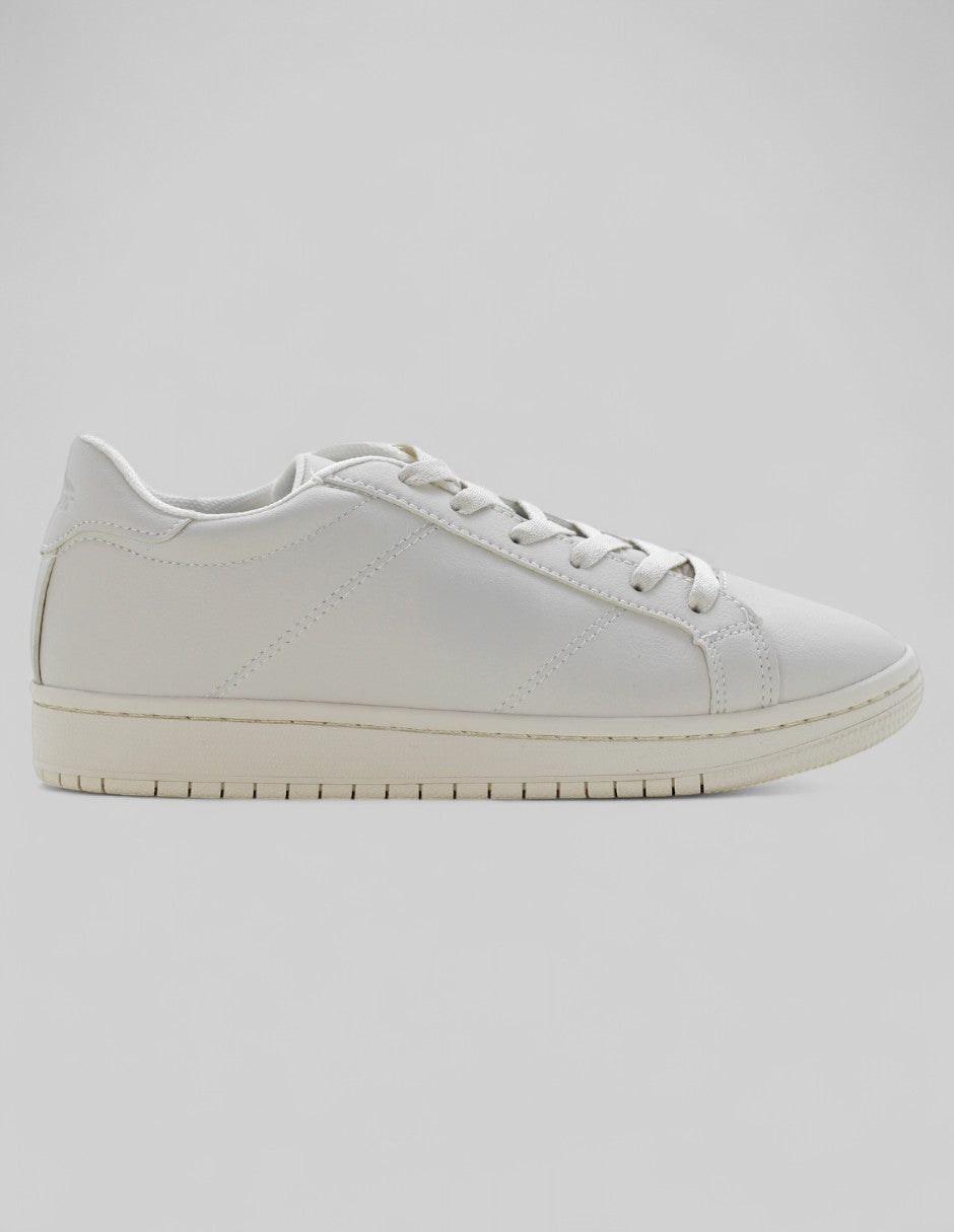 Tenis con cordones A&P en Piel vegana – Beige