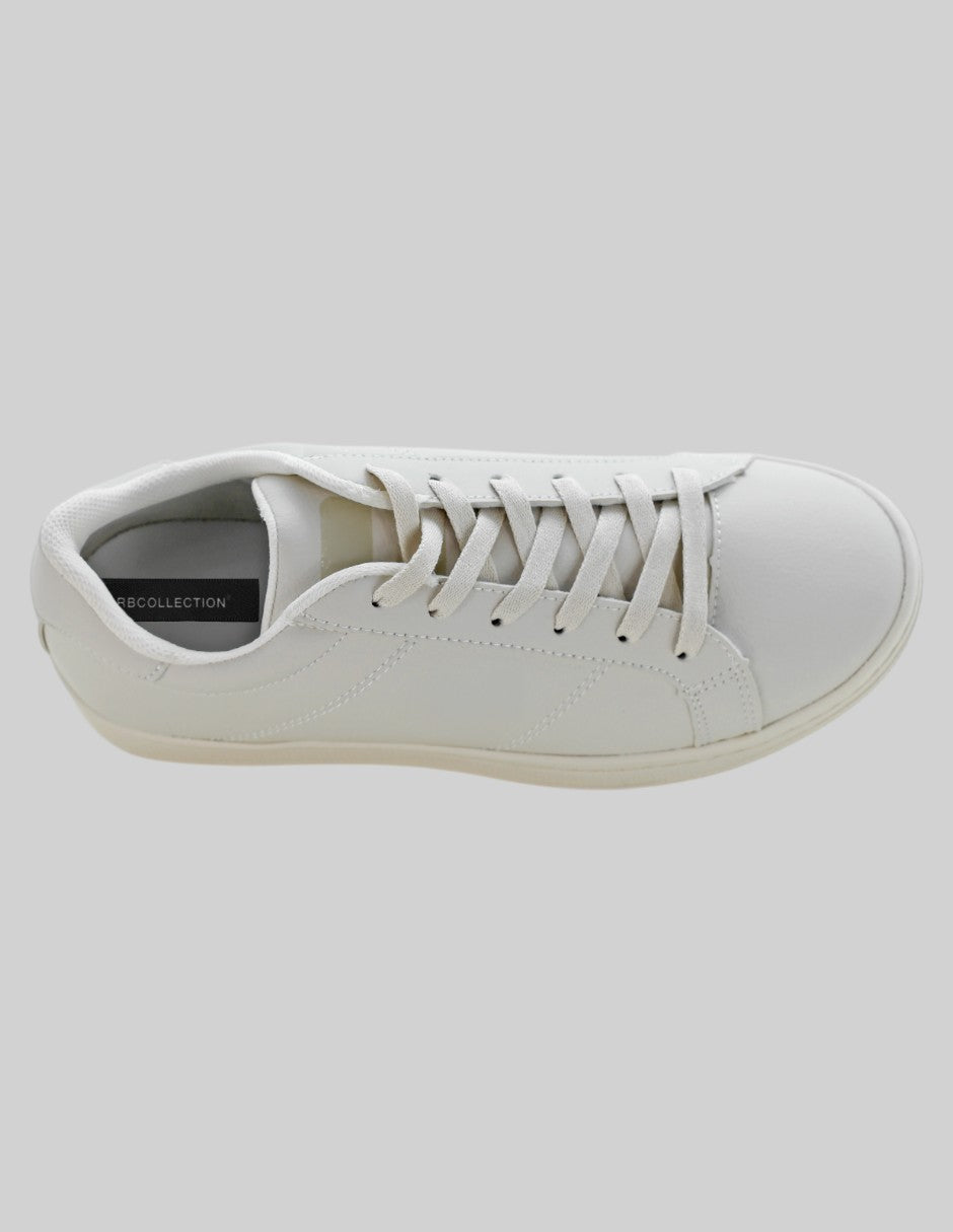 Tenis con cordones A&P en Piel vegana – Beige