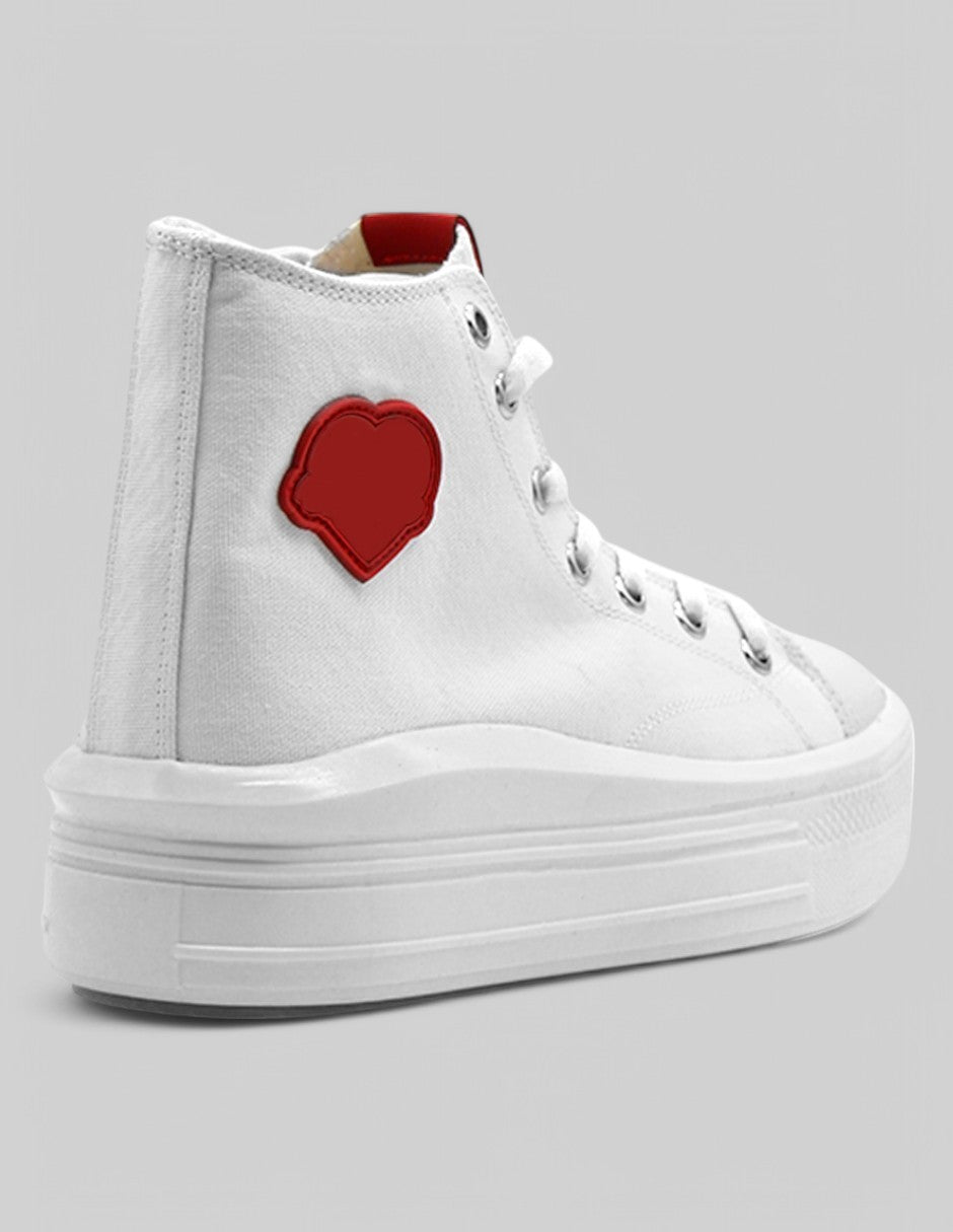 Tenis botín Italia Textil - Blanco