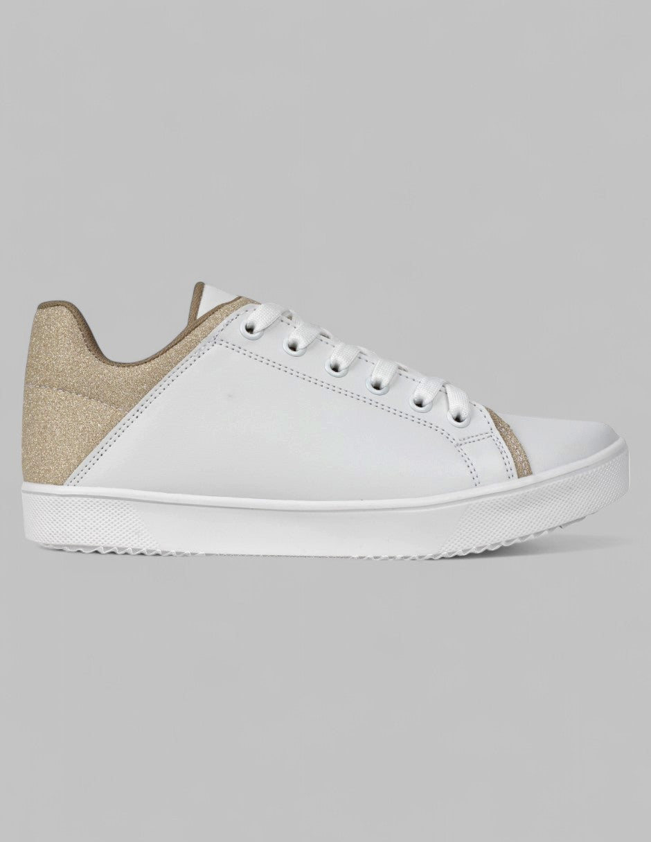 Tenis con cordones Exterior Sintético Color Blanco Para Mujer De RBCOLLECTION