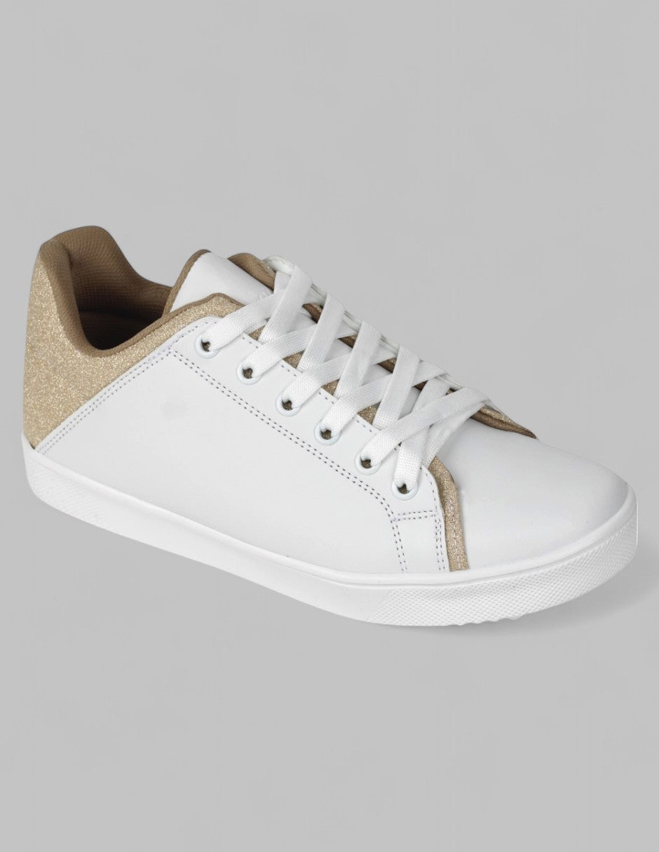 Tenis con cordones Lady Sintético - Blanco