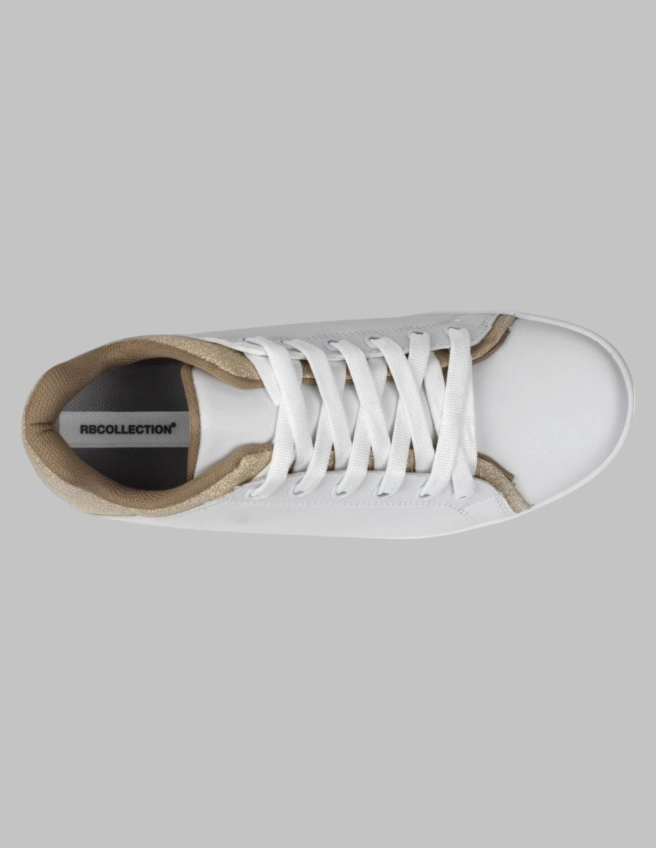 Tenis con cordones Lady Sintético - Blanco