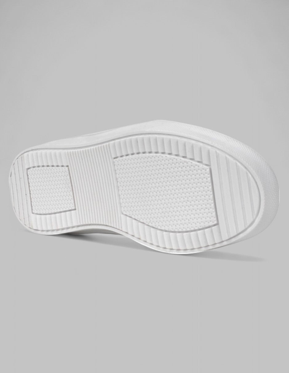 Tenis con cordones Lady Sintético - Blanco