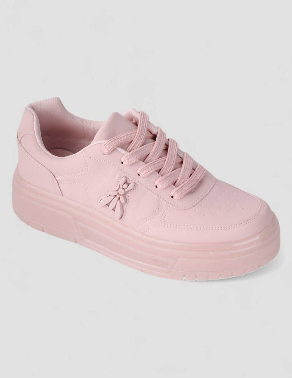 Tenis con cordones Urban Sintético - Rosa