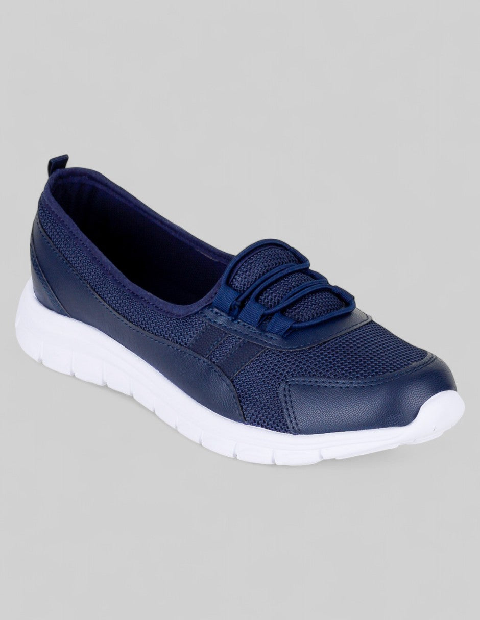 Tenis sin cordones  Confort en Piel vegana – Gris