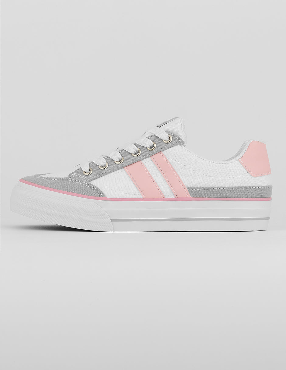 Tenis con cordones Exterior Textil Color Blanco Para Mujer De RBCOLLECTION