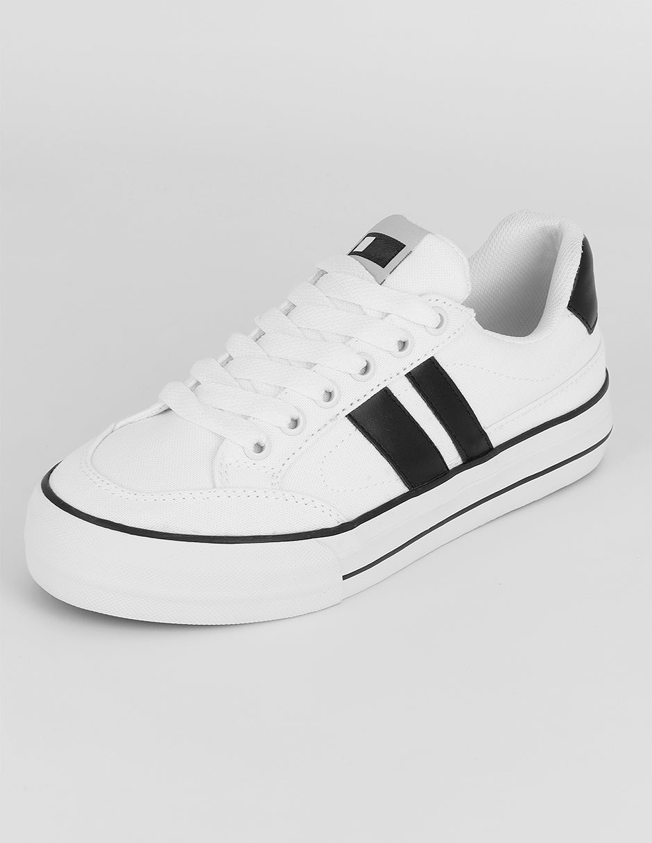 Tenis con cordones  Urban  en Textil – Blanco
